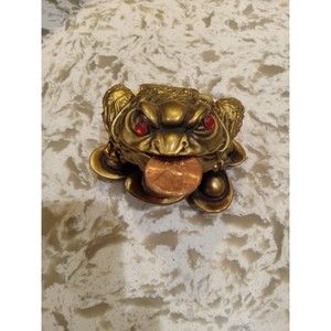 BRASS FORTUNE FROG